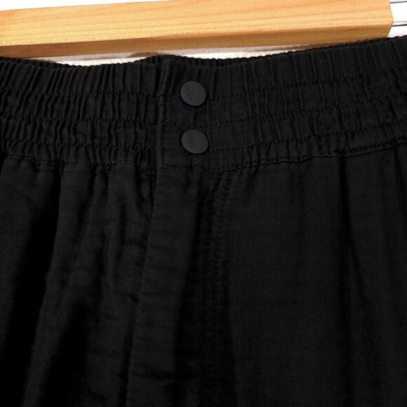 NEW Free People Flipside High Waisted Wide Tapered Quilted Pants in Black Small - Picture 4 of 14